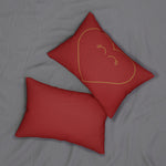 Red Heart Outline lumbar pillow | Valentine heart decor