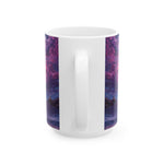 Purple Stormy Sky Ceramic Mug — Vibrant Ocean & Cloudscape Coffee Cup (11oz/15oz)