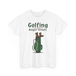 Golfing with Anger Issues Tee, Funny Golf T-Shirt, Unisex Cotton Shirt, Gift for Golfers, Humor Apparel for Golf Lovers