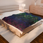 Pixelated Mountain Throw Blanket | Cozy Gamer Decor