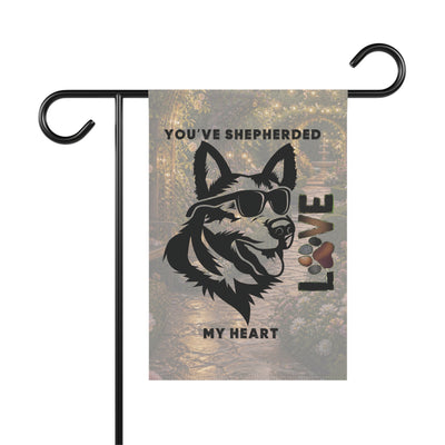 Cute Dog Love Garden Banner, Pet Lover Decor, Outdoor Flag, Heartwarming Home Decoration, Gift for Dog Owners