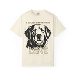 Golden Retriever Graphic T-Shirt - Banana, flat lay front | Our Phoenix Rise