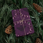 Moon Phase Pattern Gift Wrap Paper | Purple Lunar Wrapping Paper