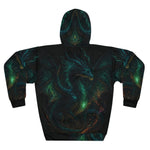 Green Dragon Pullover Hoodie - Back flat lay | Our Phoenix Rise