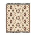 Patchwork Star quilt pattern Woven Blanket | farmhouse boho throw