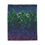 Minecraft inspired Mountain Vibes Velveteen Plush Blanket - Iron Phoenix GHG