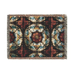 Stained Glass Mosaic Woven Blanket