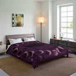 Moon Phase Comforter – Purple Moth & Celestial Bedding