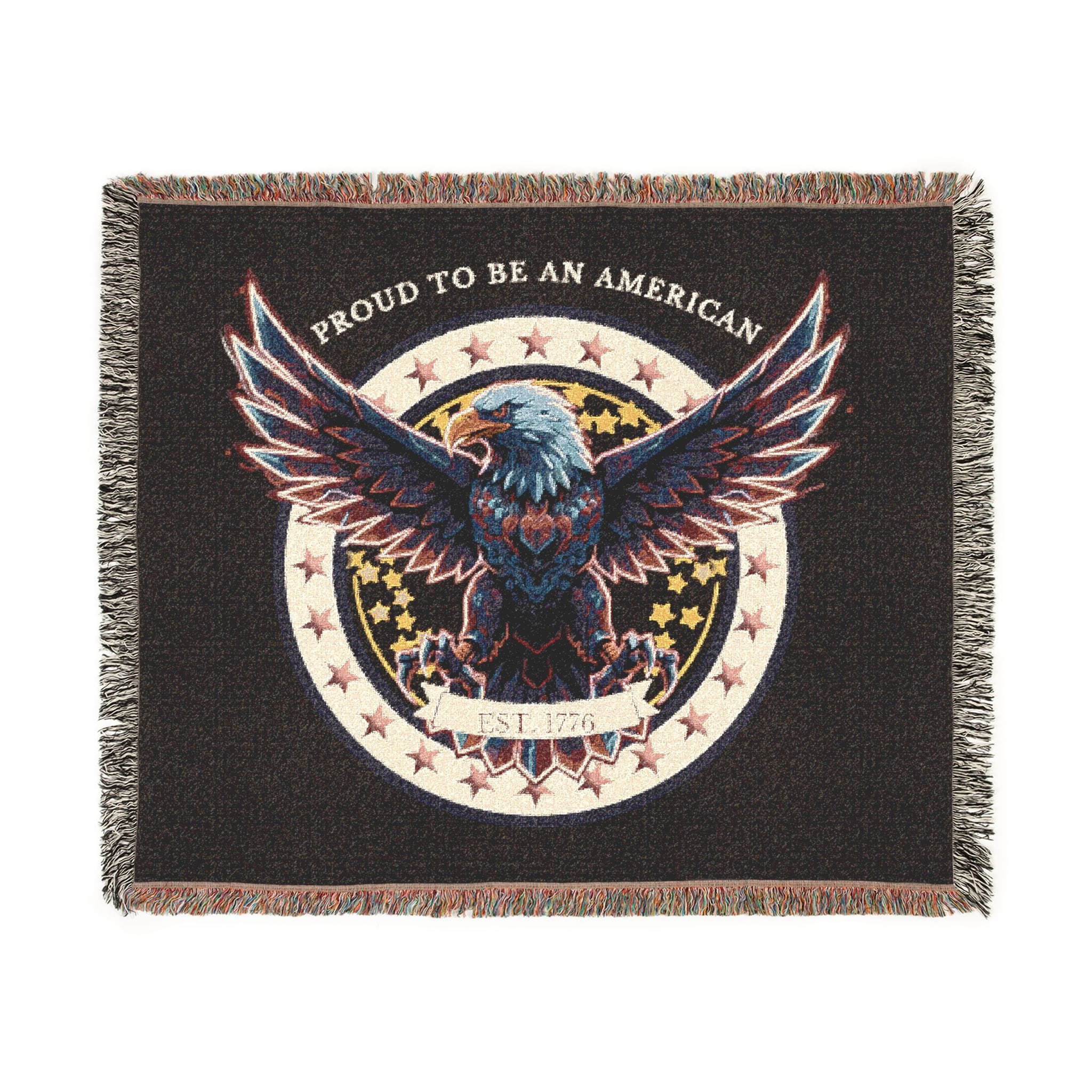 Patriotic Eagle Woven Blanket — 