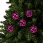Butterfly Rose Ceramic Ornament - "Live Your Best Life" Double-Sided Christmas Decoration