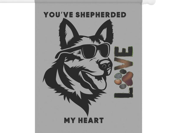 Cute Dog Love Garden Banner, Pet Lover Decor, Outdoor Flag, Heartwarming Home Decoration, Gift for Dog Owners - Iron Phoenix GHG