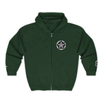 Zip Hoodie with Star Emblem – Minimalist Rustic Badge Zip-Up