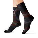 American Flag Sublimation Socks — Patriotic Eagle Graphic Crew Socks