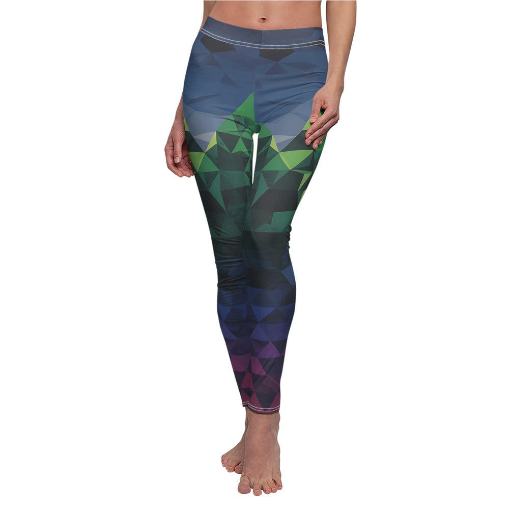Geometric Mountain Leggings | Retro Gamer Yoga Wear