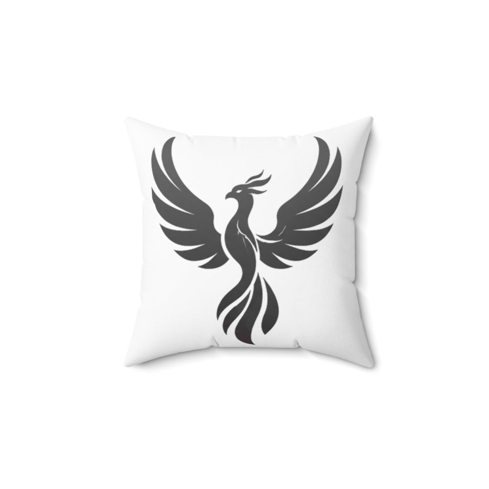 Phoenix Silhouette Pillow | Square Polyester Throw Pillow