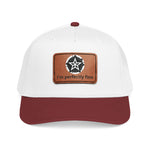 Baseball Cap — Leather Patch “I’m Perfectly Fine” Star Emblem