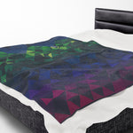 Pixelated Mountain Throw Blanket | Cozy Gamer Decor