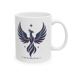 Winged Phoenix Ceramic Mug — Gothic Phoenix Coffee Cup (11oz & 15oz)