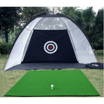 Portable Golf Practice Hitting Net Tent - Green net set up on a golf course | Our Phoenix Rise