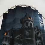 Haunted Mansion Shower Curtain – Spooky Moonlit Gothic Bathroom Decor