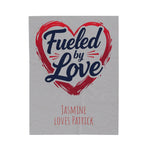 Personalized Plush Blanket - 'Fueled by Love' - Cozy Gift for Couples - Iron Phoenix GHG