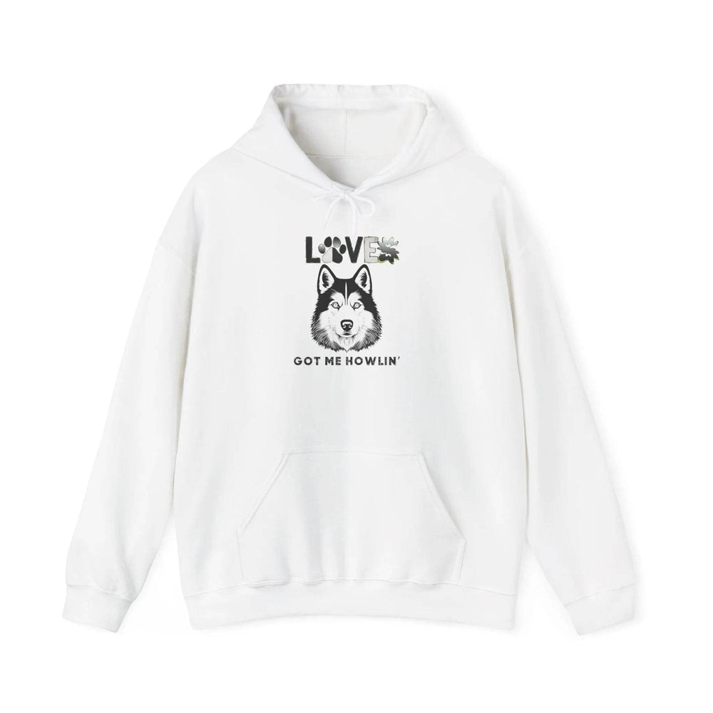Adorable Husky Dog Hoodie – Cozy Heavyweight Blend