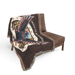 Patriotic Eagle Woven Blanket — "Proud to Be an American" Throw