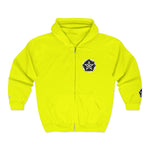 Zip Hoodie with Star Emblem – Minimalist Rustic Badge Zip-Up