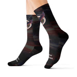 American Flag Sublimation Socks — Patriotic Eagle Graphic Crew Socks