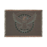 Patriotic Eagle Woven Blanket — "Proud to Be an American" Throw
