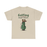 Golfing with Anger Issues Tee, Funny Golf T-Shirt, Unisex Cotton Shirt, Gift for Golfers, Humor Apparel for Golf Lovers