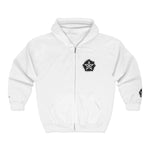 Zip Hoodie with Star Emblem – Minimalist Rustic Badge Zip-Up