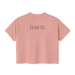 Women's Boxy Tee — Personalized Star Logo 'Jasmine' Crop Tee with 'Dream Big' Back