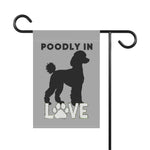 Dog Lover's Garden Banner, Poodle in Love Flag, Outdoor Décor, Pet Memorial, Garden Decoration, Dog Mom Gift, Customizable Banner - Iron Phoenix GHG