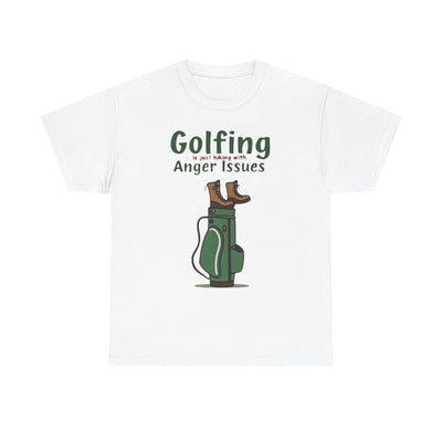 Golfing with Anger Issues Tee, Funny Golf T-Shirt, Unisex Cotton Shirt, Gift for Golfers, Humor Apparel for Golf Lovers