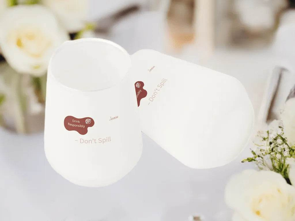 13oz Personalized Frosted Wine Glass, Eco-Friendly Fun - Iron Phoenix GHG