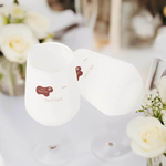 13oz Personalized Frosted Wine Glass, Eco-Friendly Fun - Iron Phoenix GHG