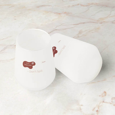 13oz Personalized Frosted Wine Glass, Eco-Friendly Fun - Iron Phoenix GHG