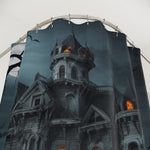 Haunted Victorian Manor Shower Curtain - Gothic Halloween Bathroom Decor