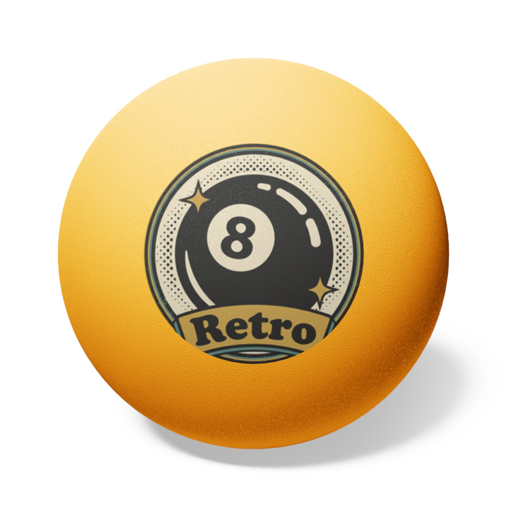 Retro 8 Ball Design Ping Pong Balls | 6 Pack