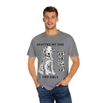 Dalmatian Dog Love T-Shirt - Close-up of Dalmatian dog graphic on white t-shirt | Our Phoenix Rise