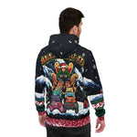 Gamer Christmas Hoodie Pixel Art - Flat lay showing front and back design | Our Phoenix Rise