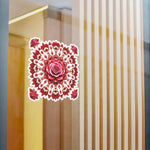 Rose Mandala Vinyl Decal — Kiss-Cut Floral Sticker for Laptops, Water Bottles & Windows