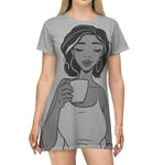 Morning Ritual Coffee T-Shirt Dress Detailed View 3 | Our Phoenix Rise