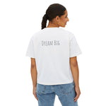 Women's Boxy Tee — Personalized Star Logo 'Jasmine' Crop Tee with 'Dream Big' Back