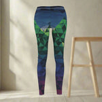 Vibrant Geometric Leggings for Active Women, Yoga Pants, Fitness Wear, Casual Style, Unique Athleisure Outfit, Gym Leggings - Iron Phoenix GHG