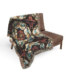 Stained Glass Mosaic Woven Blanket