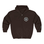 Zip Hoodie with Star Emblem – Minimalist Rustic Badge Zip-Up