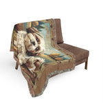 Shih Tzu Woven Blanket – Cozy Dog Throw with Scenic Backdrop