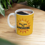 Personalized Sunshine Mug - Brighten Your Day, Custom Name Coffee Mug - Iron Phoenix GHG